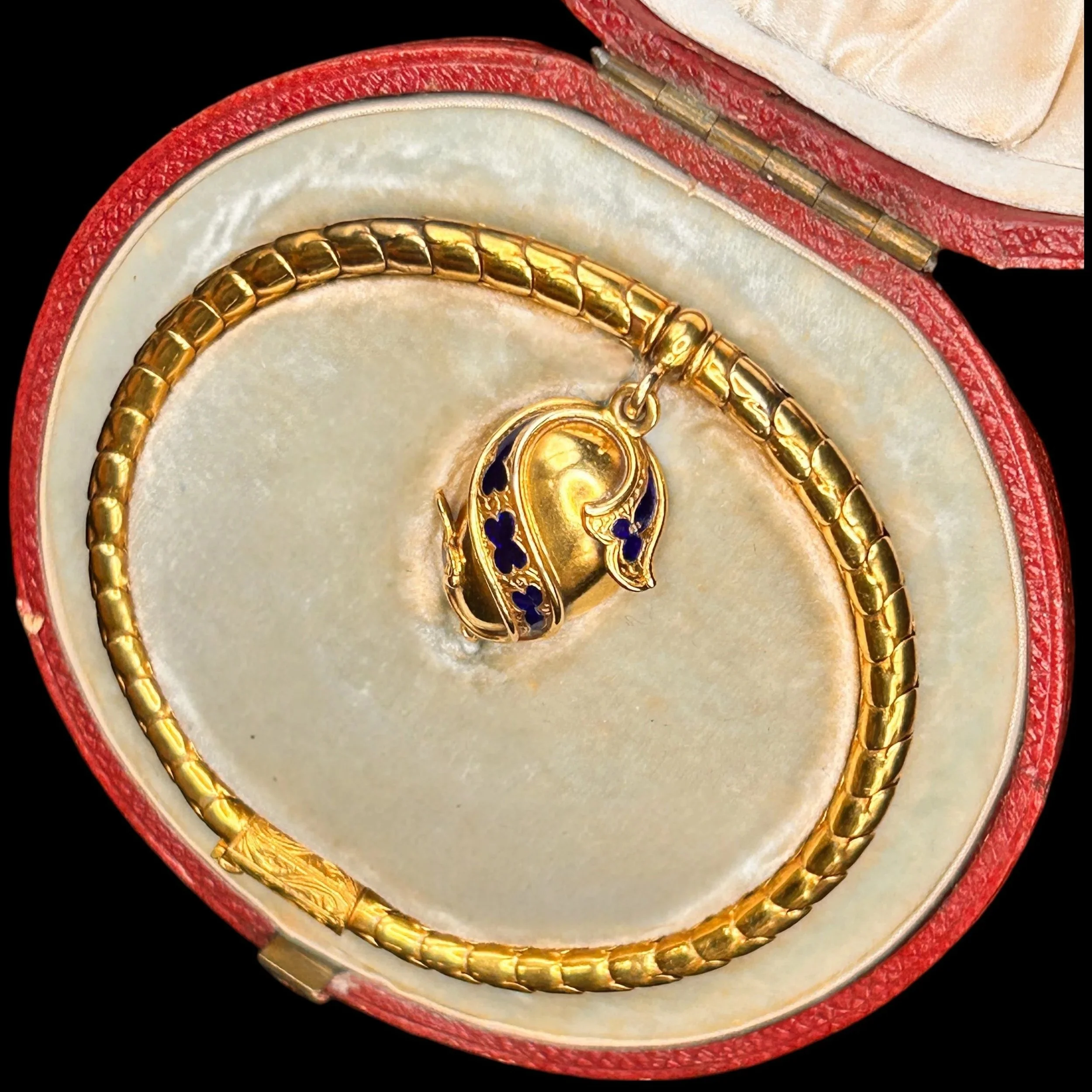 Victorian 22ct Gold Snake Bracelet