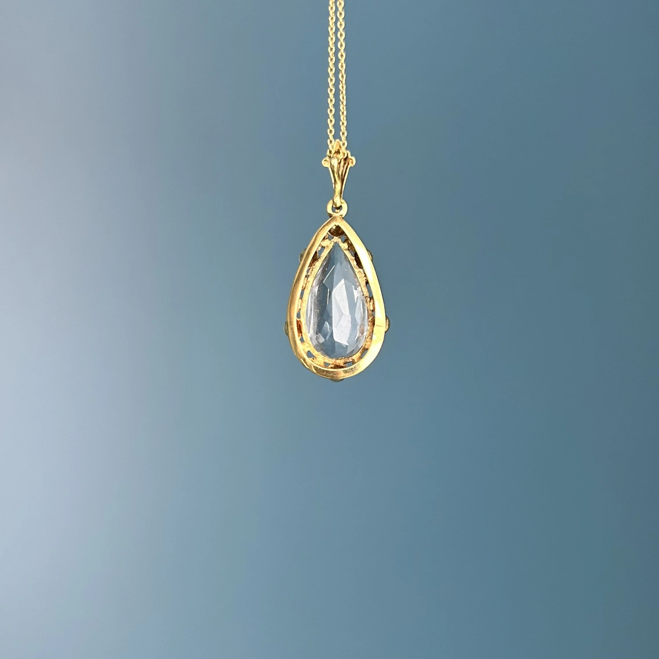 Blue Stone Vintage Jewelry 14k Gold