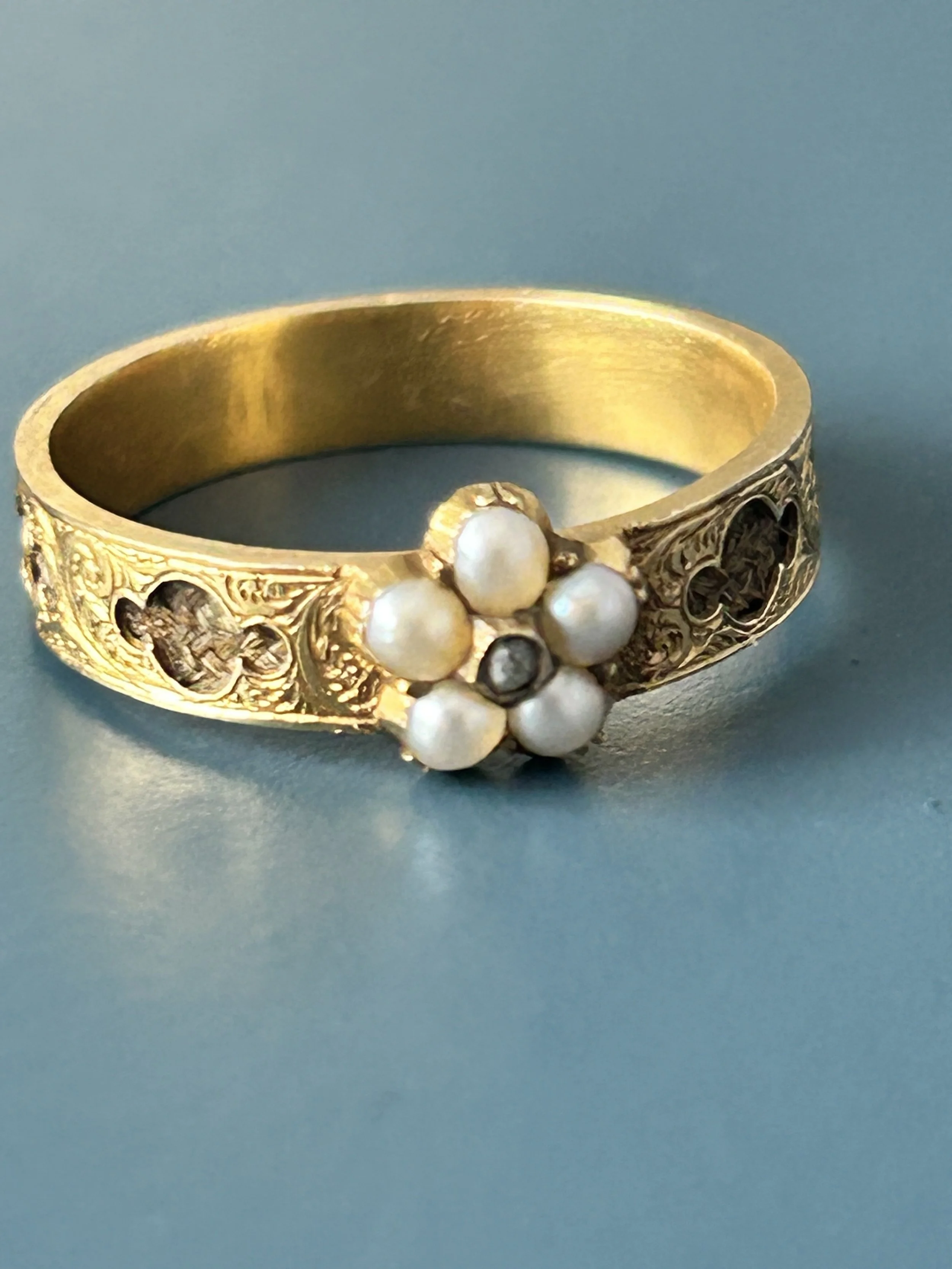 Antique Mourning Jewelry Ring