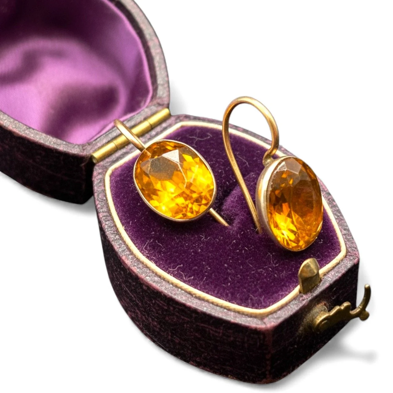 Paste earrings 9ct Gold - Old Ruby Luck