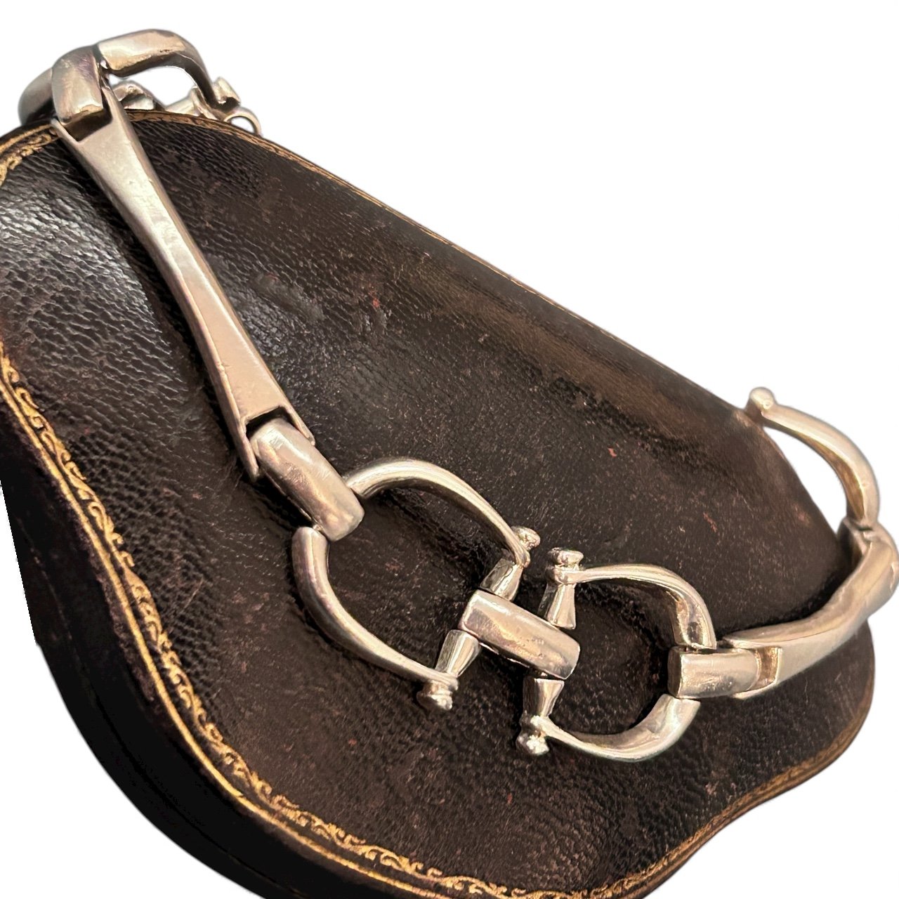 vintage silver snaffle bit bracelet