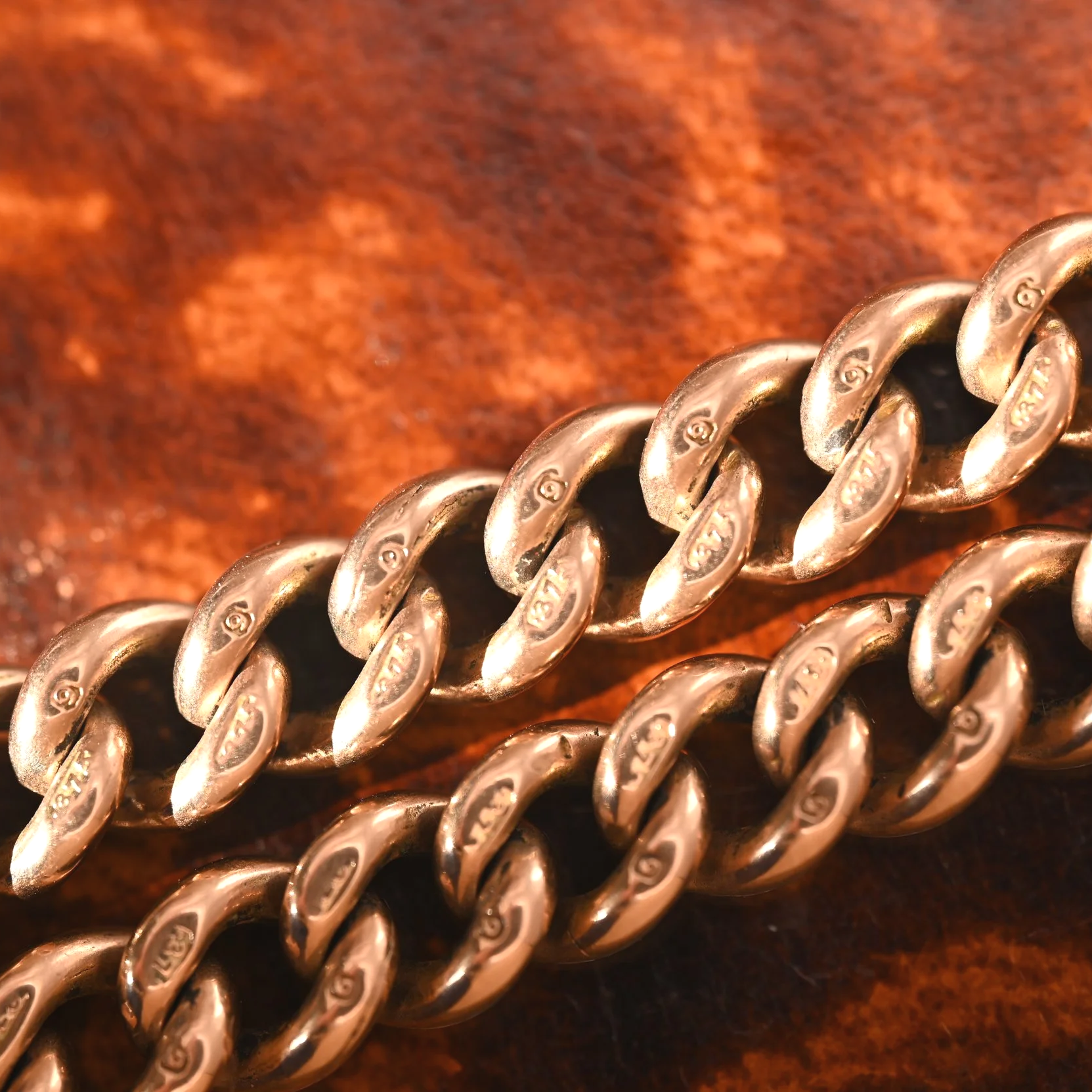 Victirian antique albert chain 9ct hallmarked heavy chain