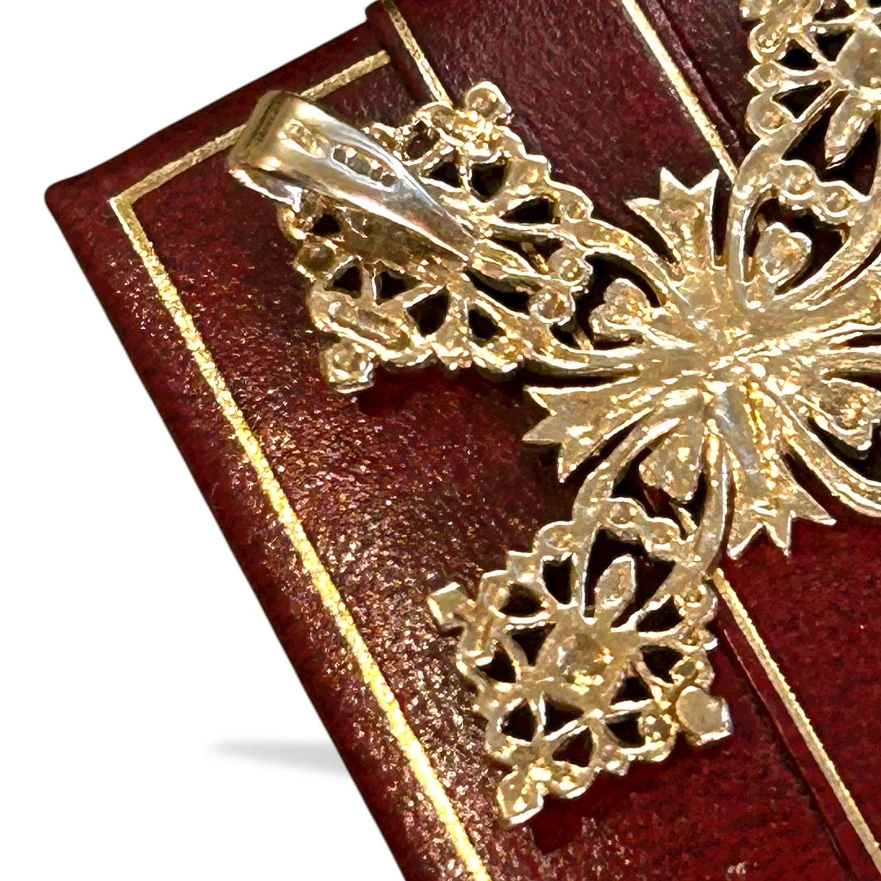 Large solid gold cross christian