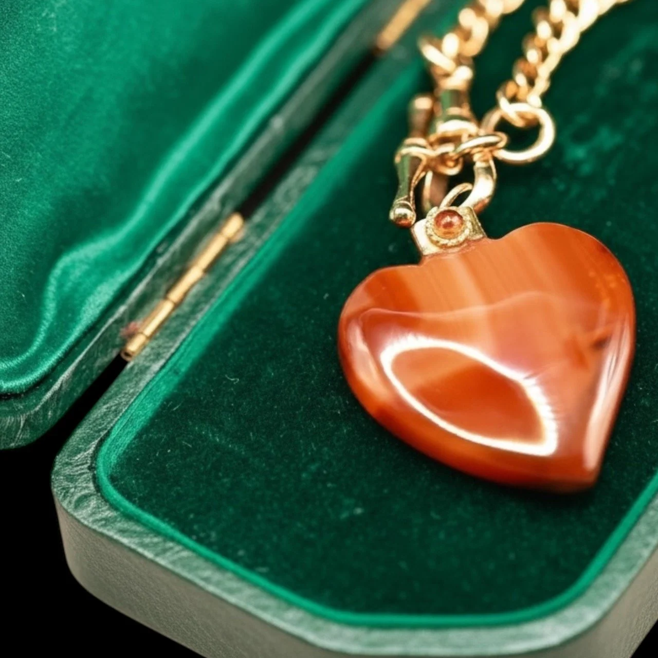 Victorian Carnelian and Garnet Heart with 18ct Gold Pendant