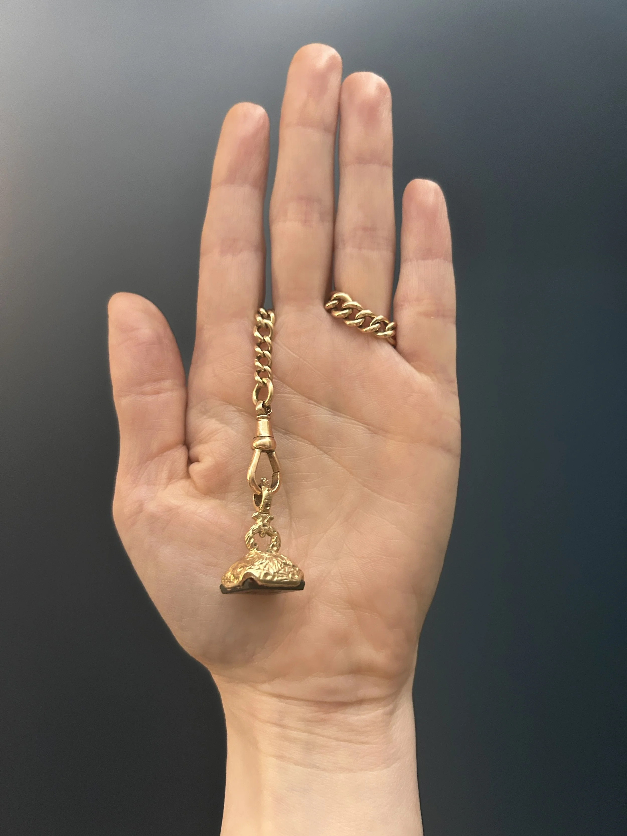 Fob Bloodstone Sweetheart Message 9ct