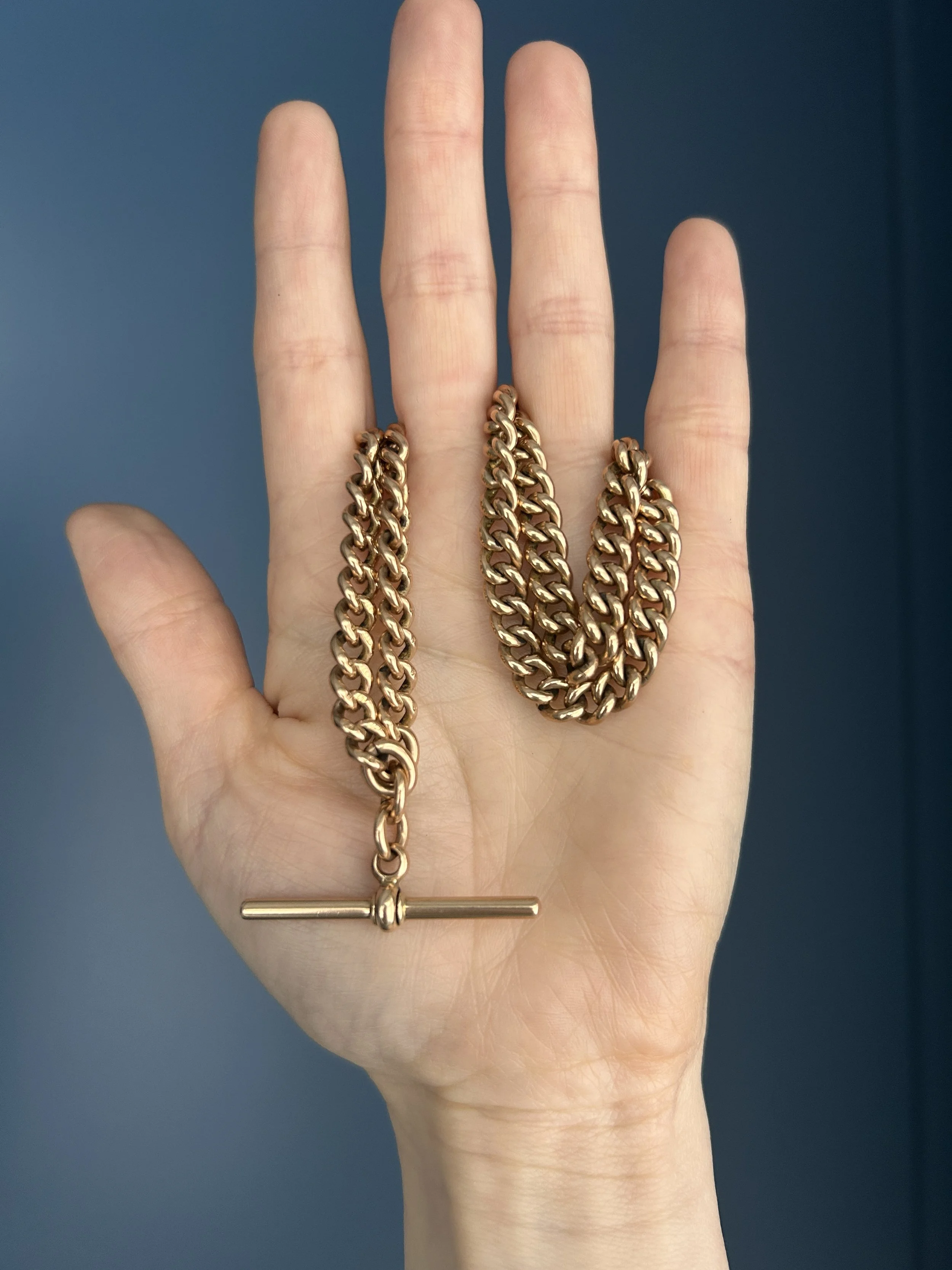 Albert Chain Victorian Jewelry 9ct Solid Gold