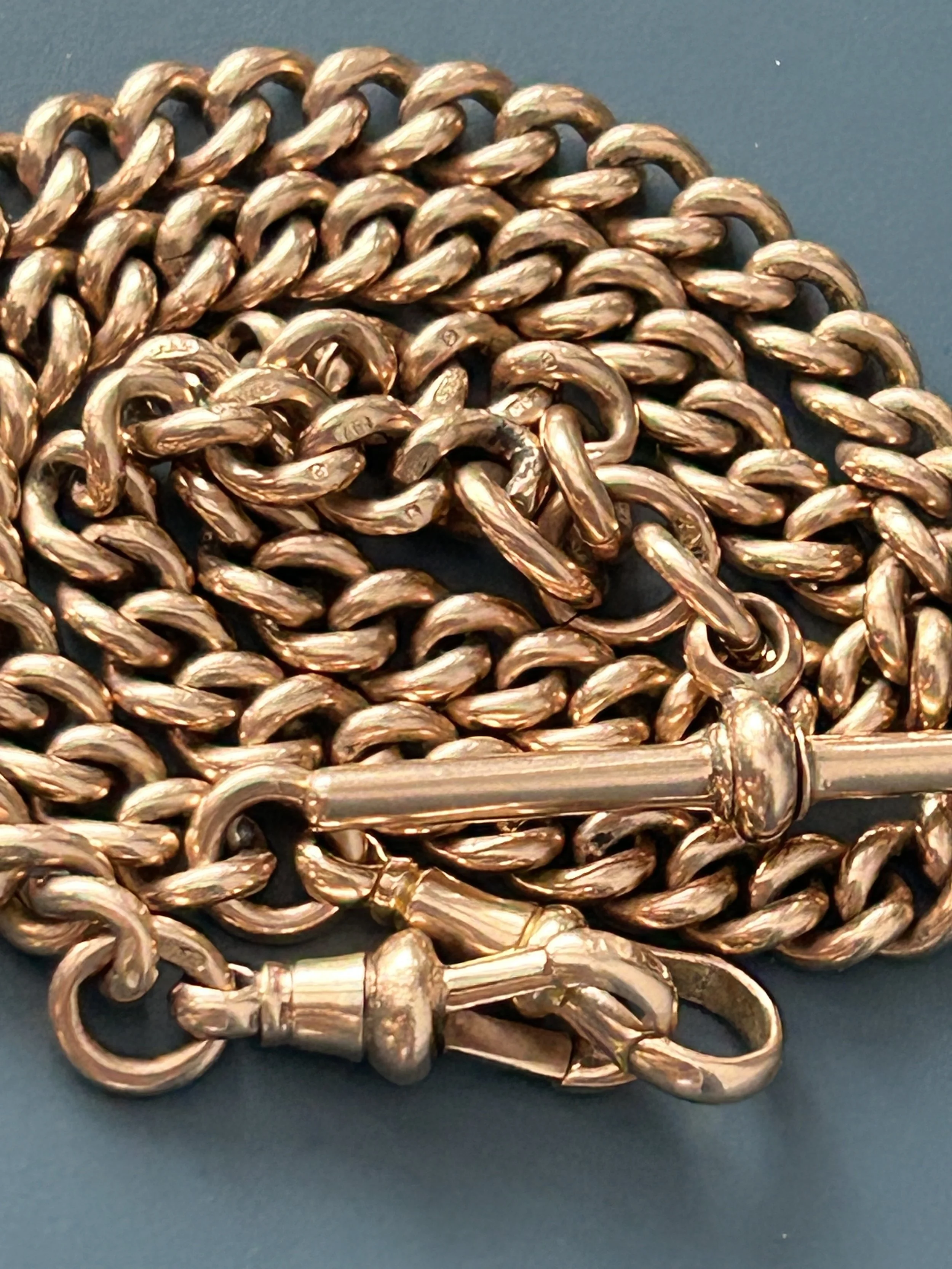Antique Victorian 9ct Gold Albert Heavy Chain