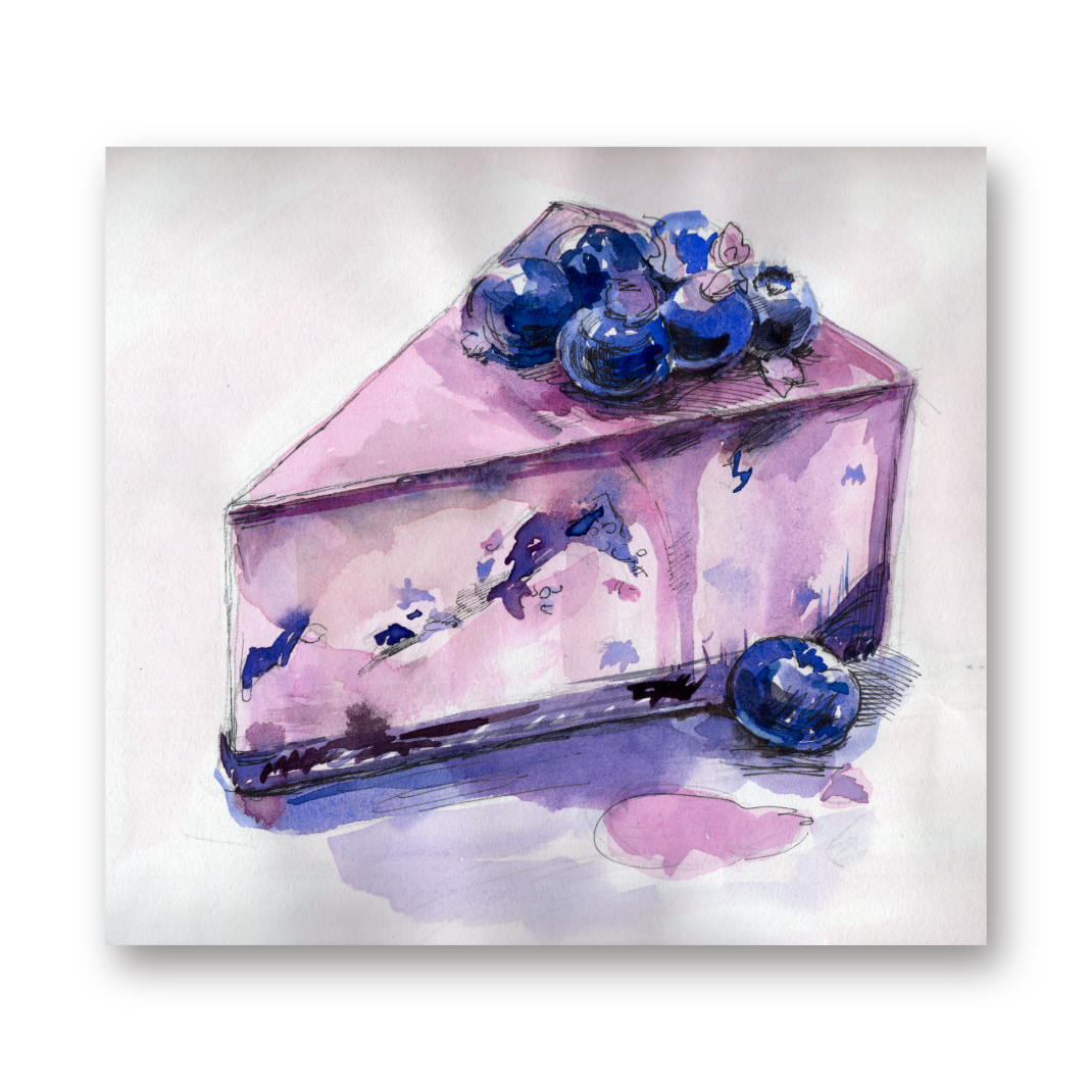 Watercolour & Pen_Blueberry Cake.png