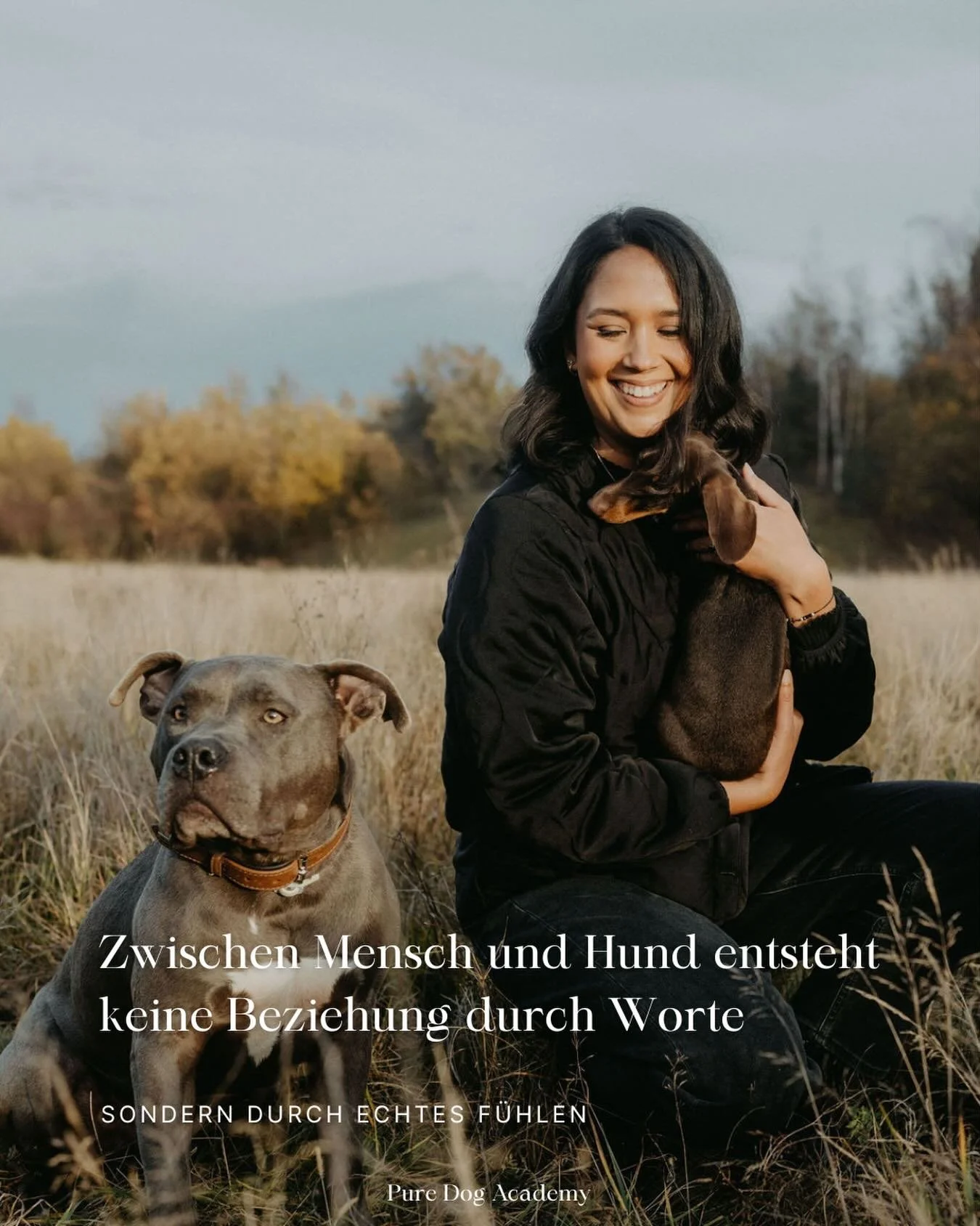 Es sind nicht die Kommandos, die verbinden. 
Nicht die Perfektion im Training. 
Es ist dieser leise Moment dazwischen &ndash; wenn dein Hund dich ansieht und du wirklich da bist.

Hunde sp&uuml;ren, was echt ist. 
Sie folgen keiner Rolle, sondern dei