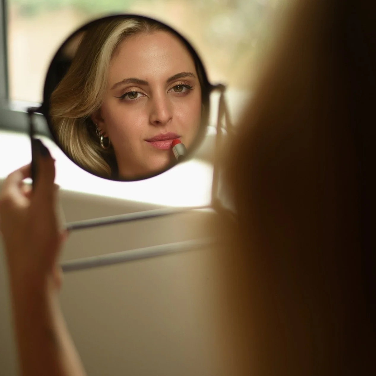 It's true the camera never lies, but neither do mirrors. #beauty #creativeportrait