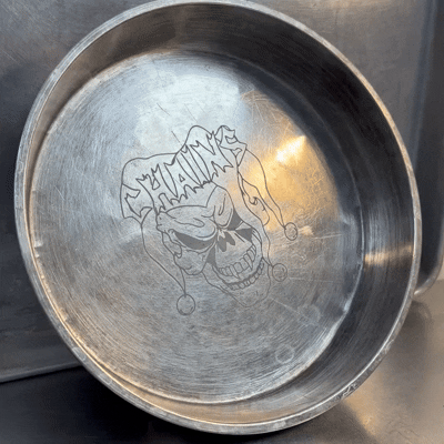 Engraving Trials (Tray + Wine Vessels)