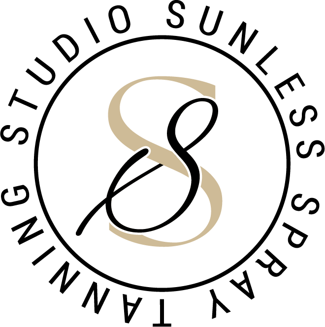 A stylish letter 'S' with a beige outer outline and a black inner outline on a black background.
