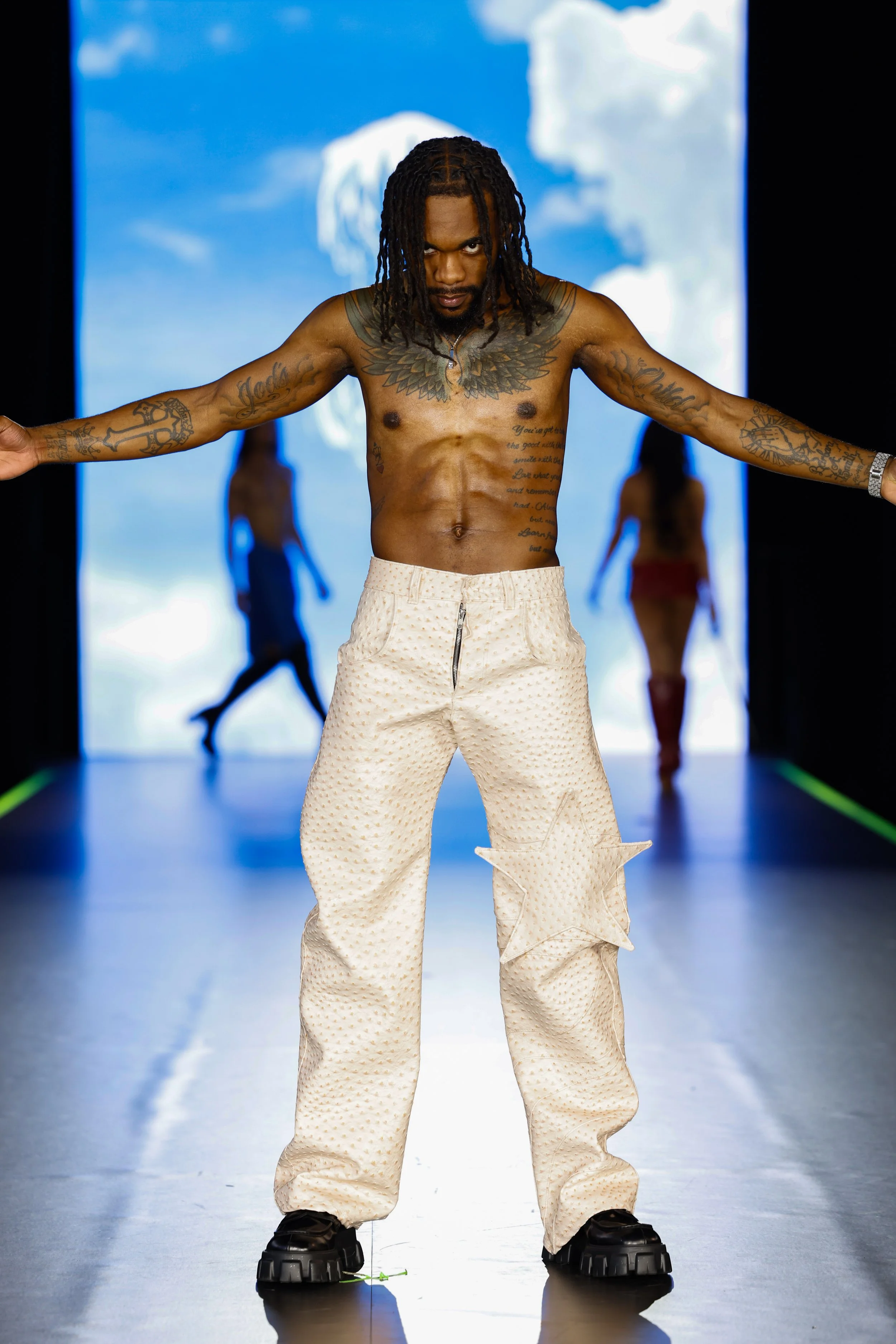 BYTE, "The Only Star" Dragon Skin Pants.