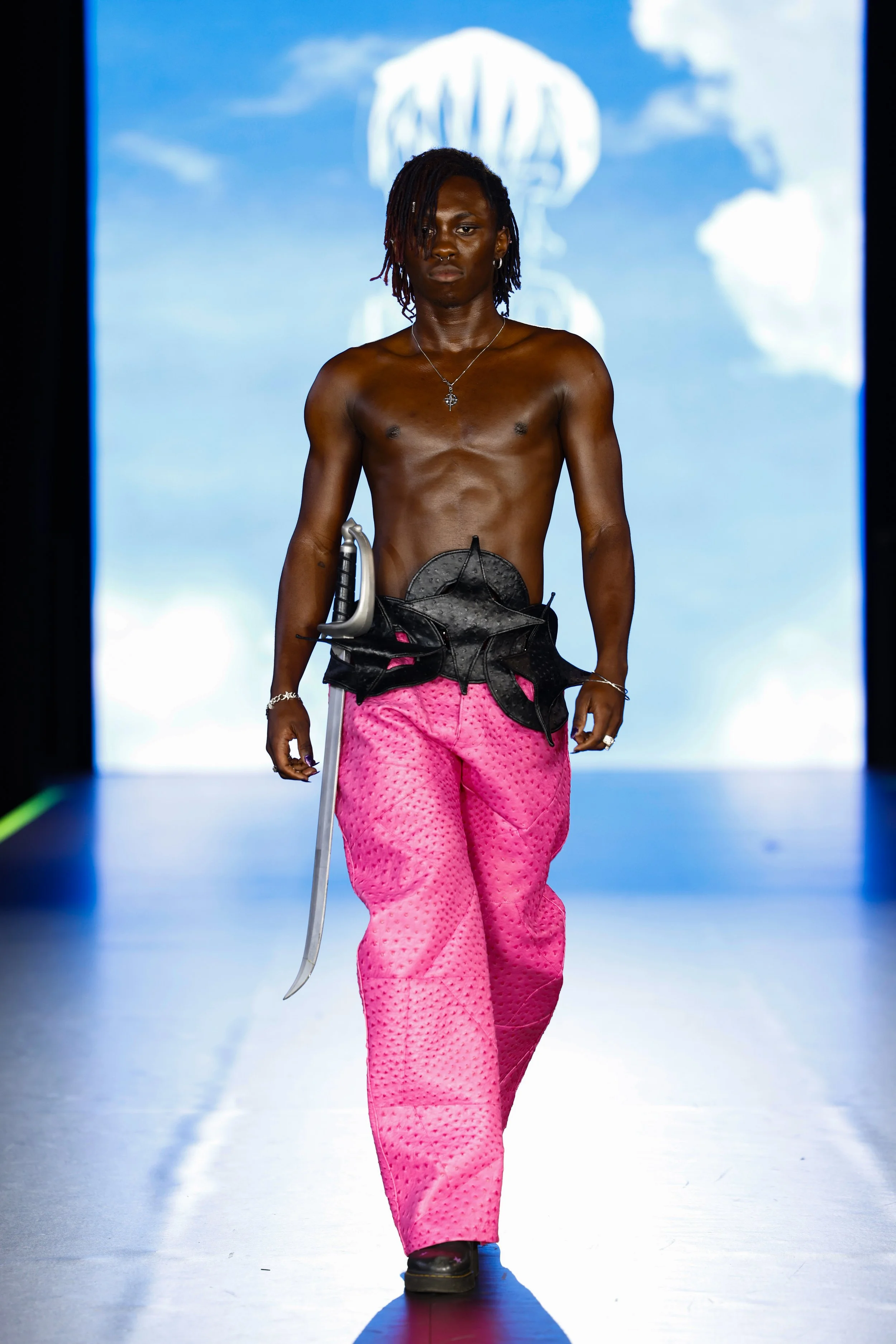 BYTE, The Pink Glass Stained Pants, The Three Divinities Belt.