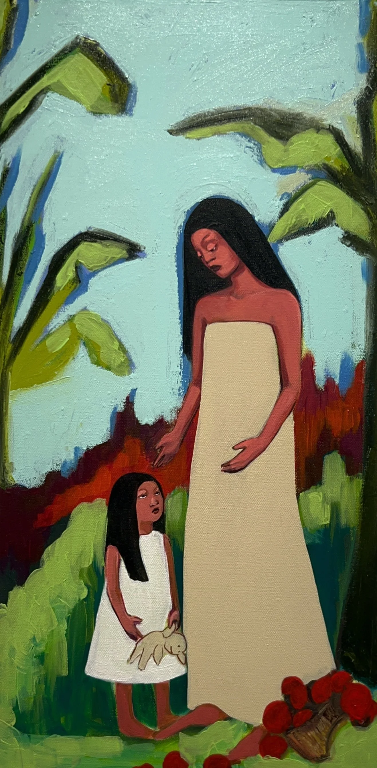 "Mother's Comfort"
Mixed Media on Canvas 
15" x 20" 
$400