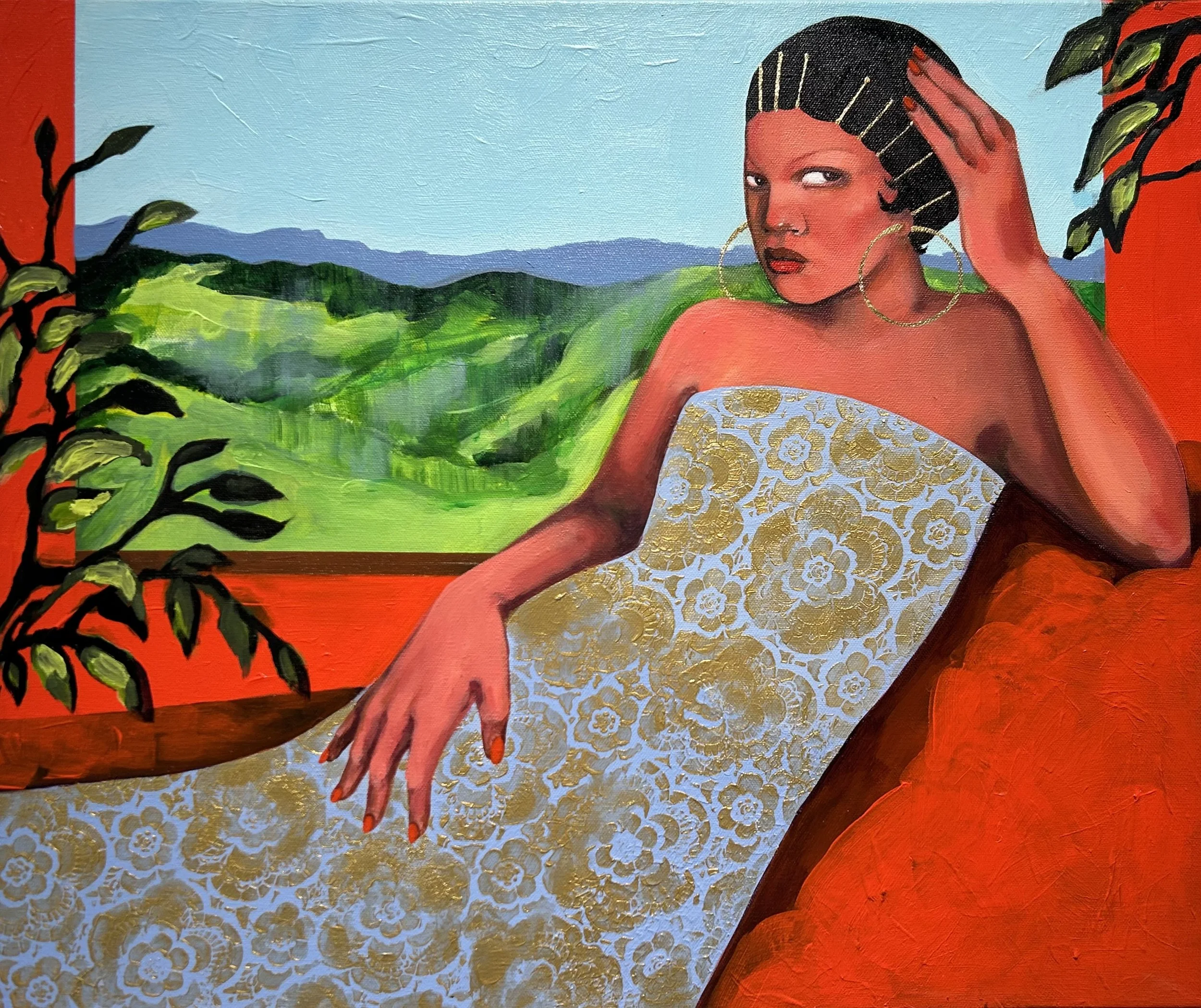 "La Gran Villana" 
Mixed Media on Canvas
20" x 24"
$ 600