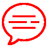Speech bubble icon with three horizontal lines resembling text inside for Easy Peasy Moving, LLC in Altemonte Springs, FL.