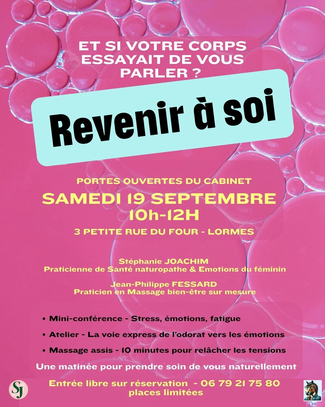 📣📣📣 Vous les avez demand&eacute;es, elles arrivent ! 📣📣📣
Voici les portes ouvertes pour d&eacute;couvrir le cabinet SAMEDI 19 SEPTEMBRE DE 10h - 12h

Ca se passe donc &agrave; Lormes avec un chouette programme &agrave; la clef que je vous laiss