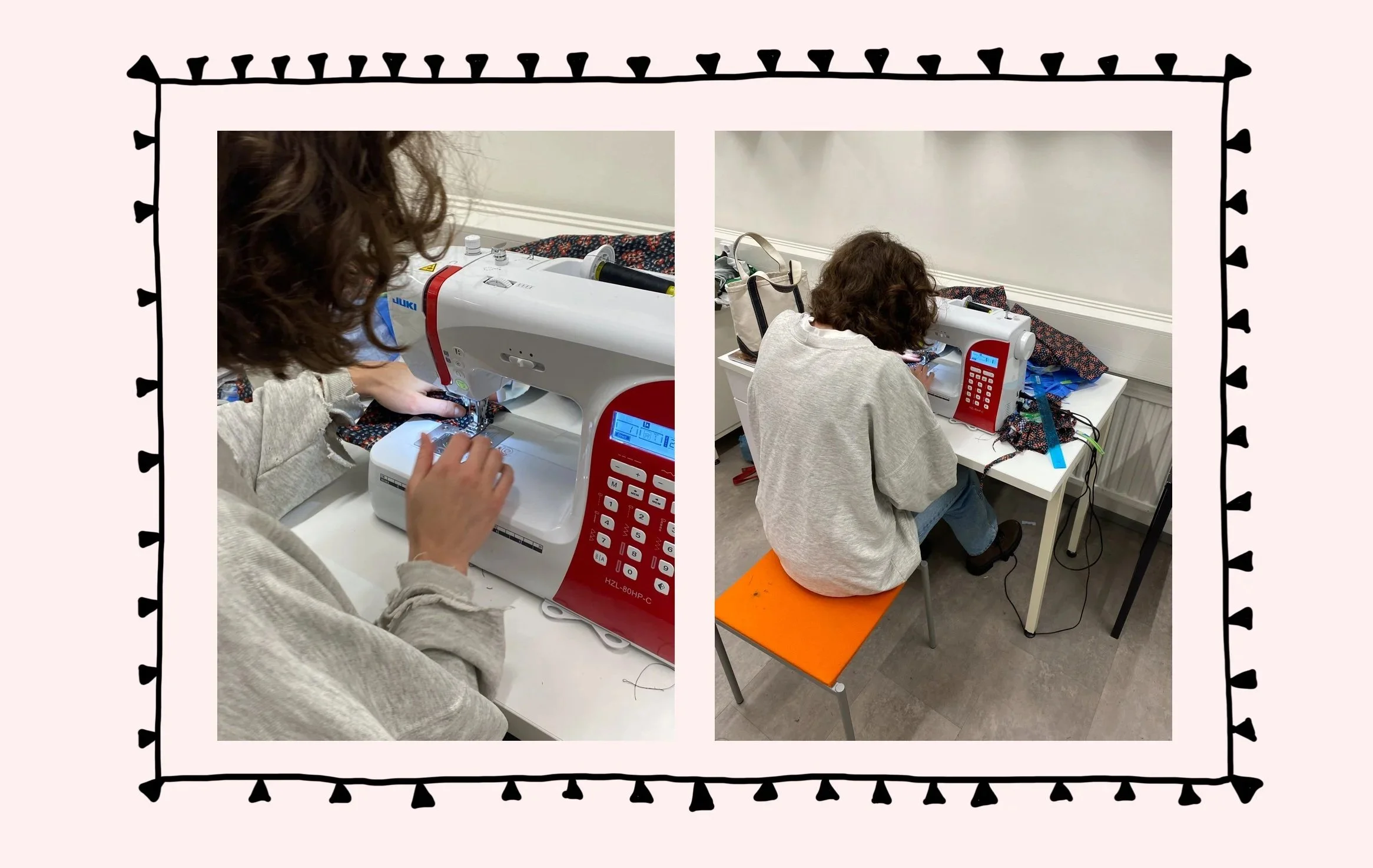 We used Juki HZL-80HP-C machines in the course.