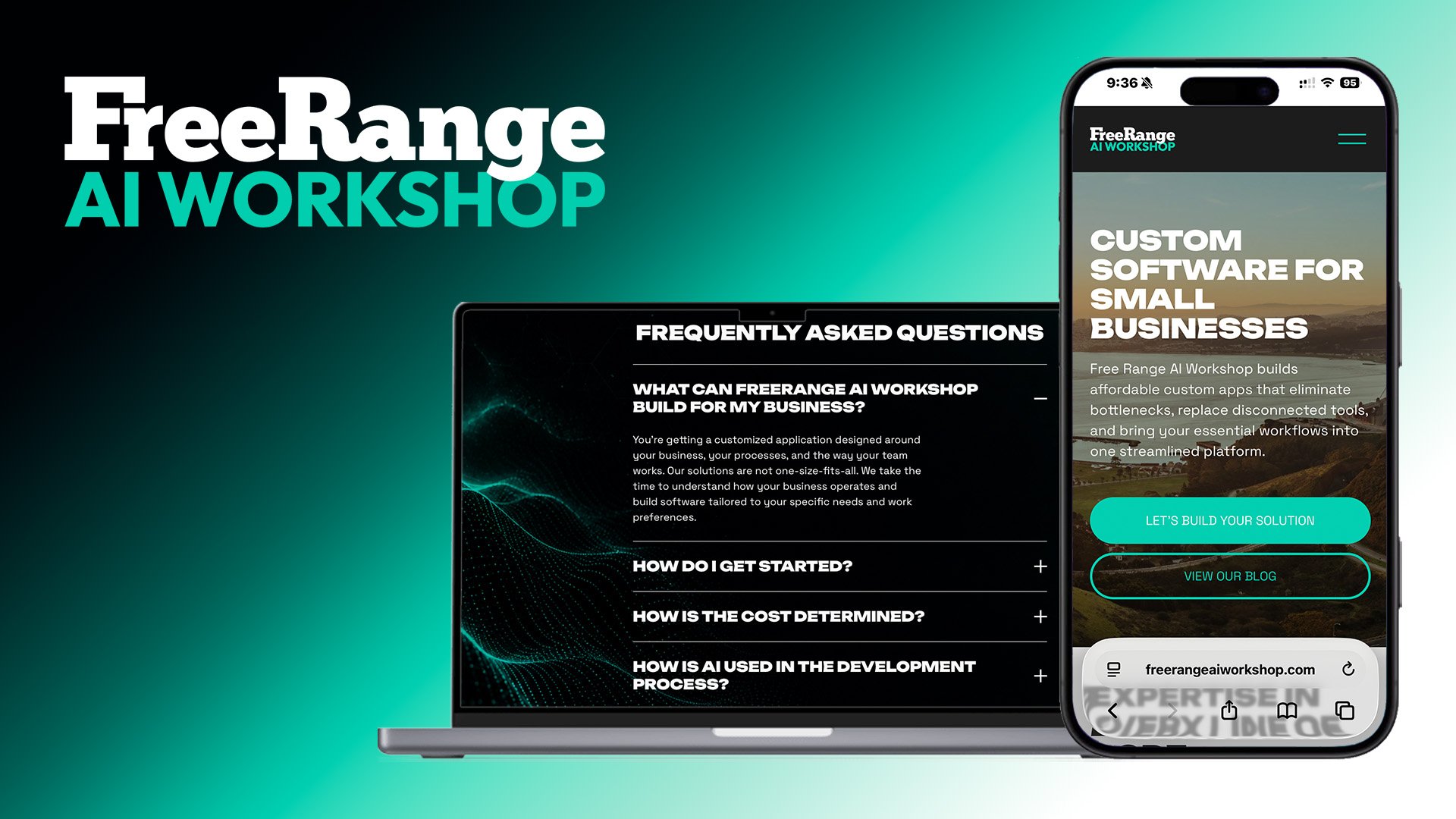 FreeRangeAiWorkshop website design.