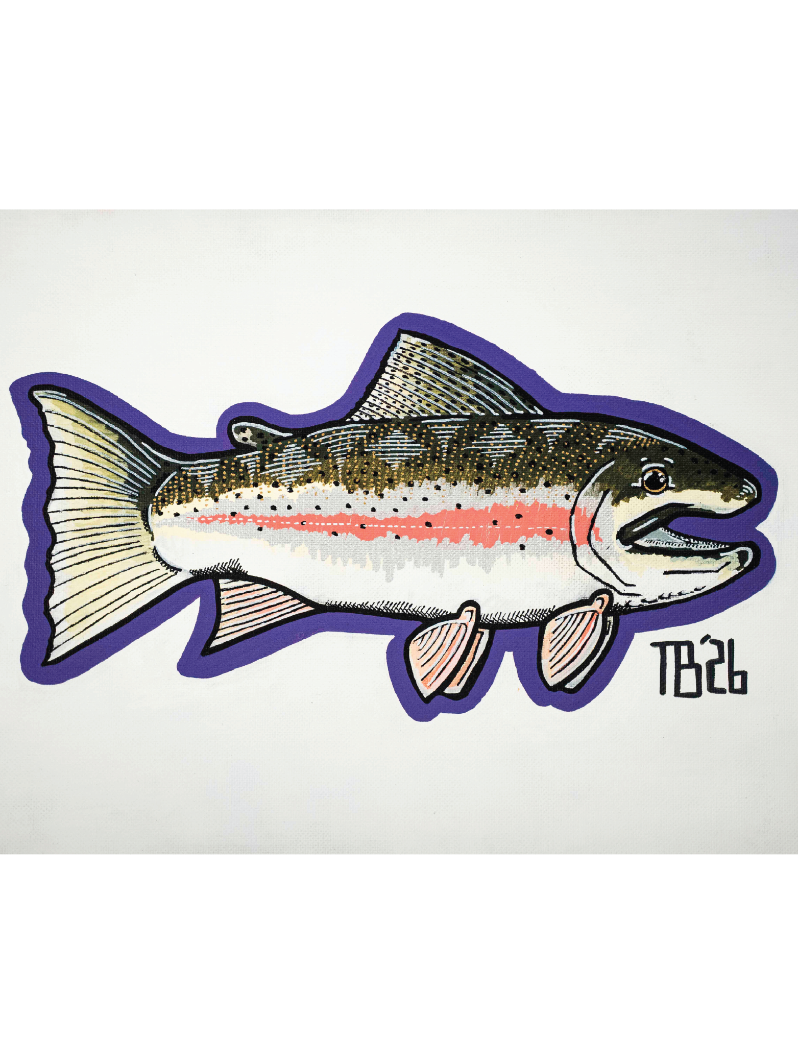 Outliners - Missouri River Rainbow Trout Giclee Print