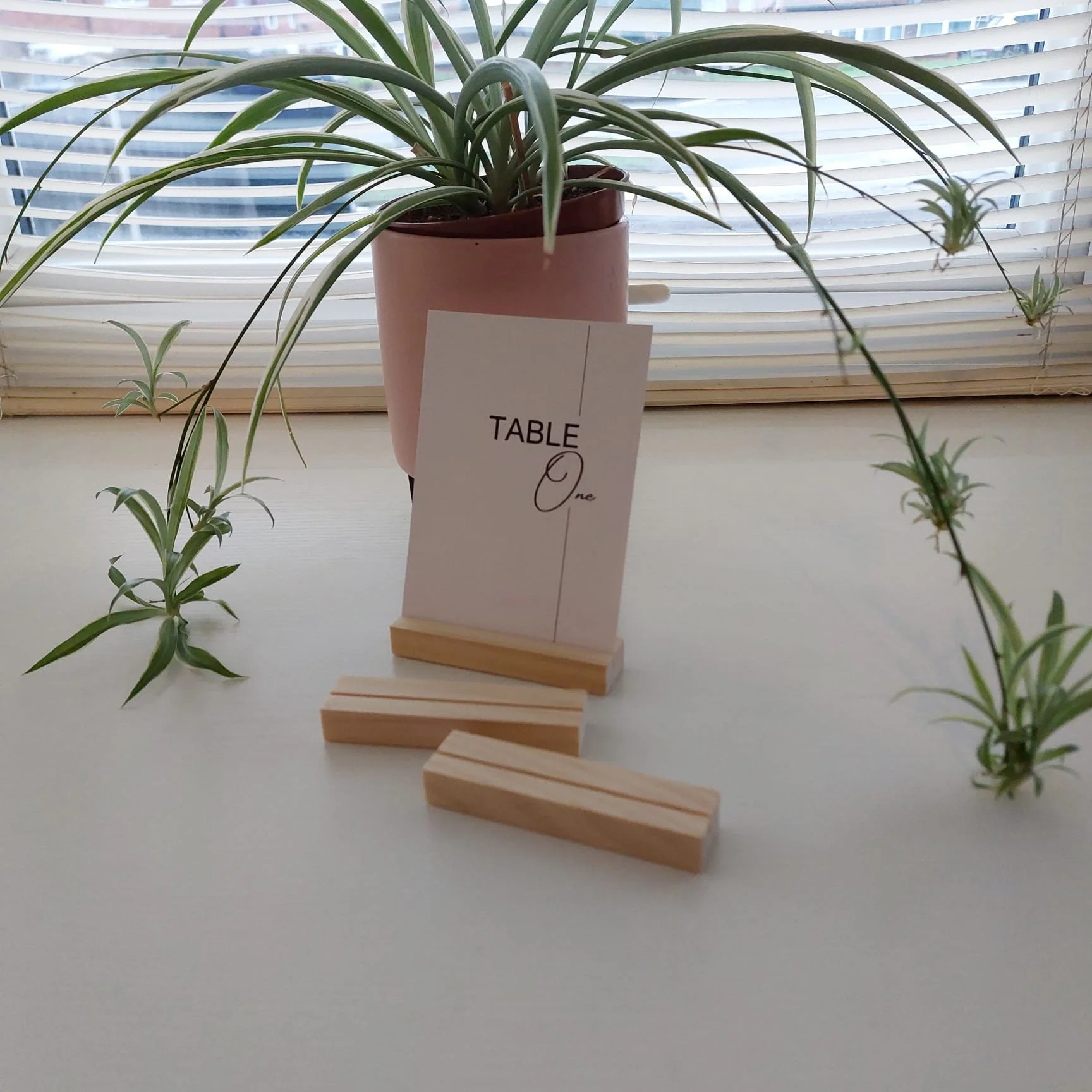 Wooden Slot Card Holder 