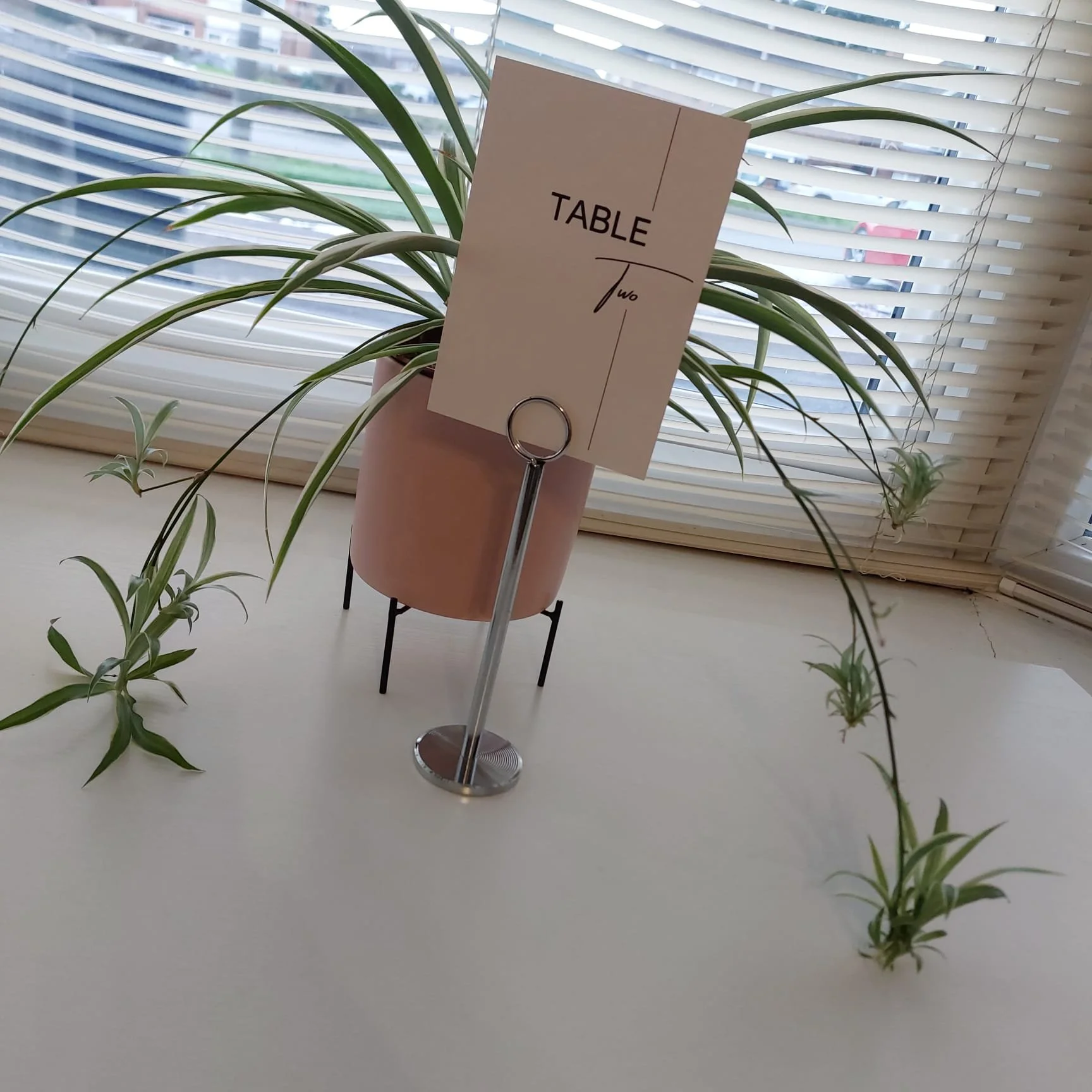 Silver Table Number Holder 