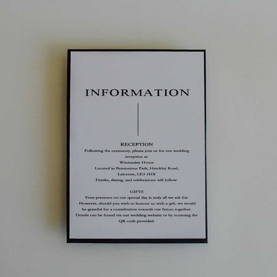 Serene Information Card 