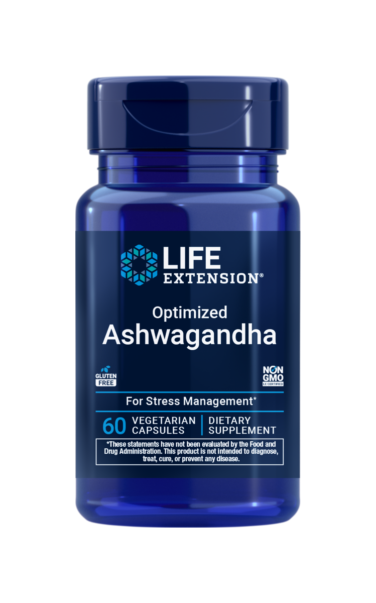 Life Extension Optimized Ashwagandha Extract 125 mg 60 Vegetarian Capsules