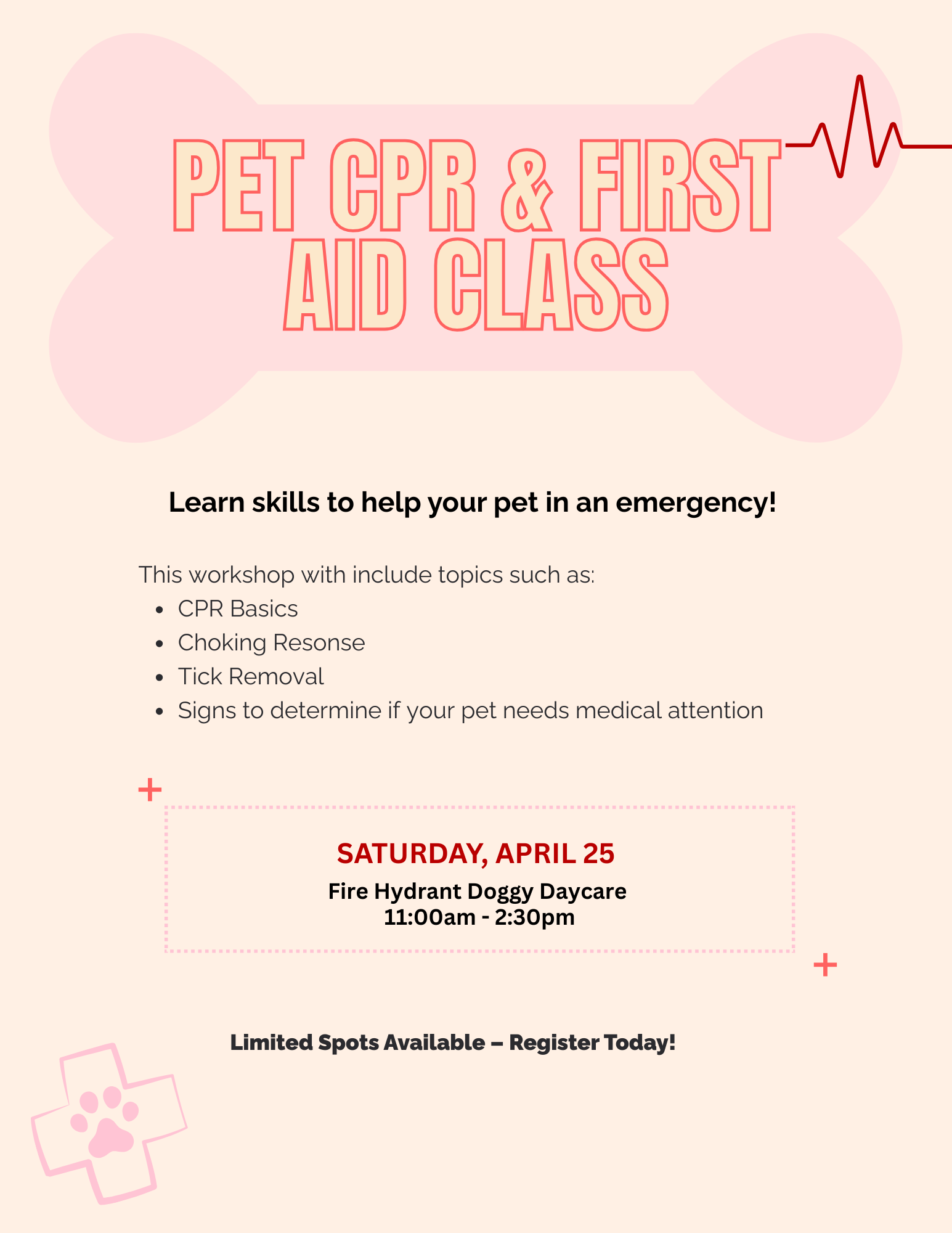 Pet CPR & First Aid Class