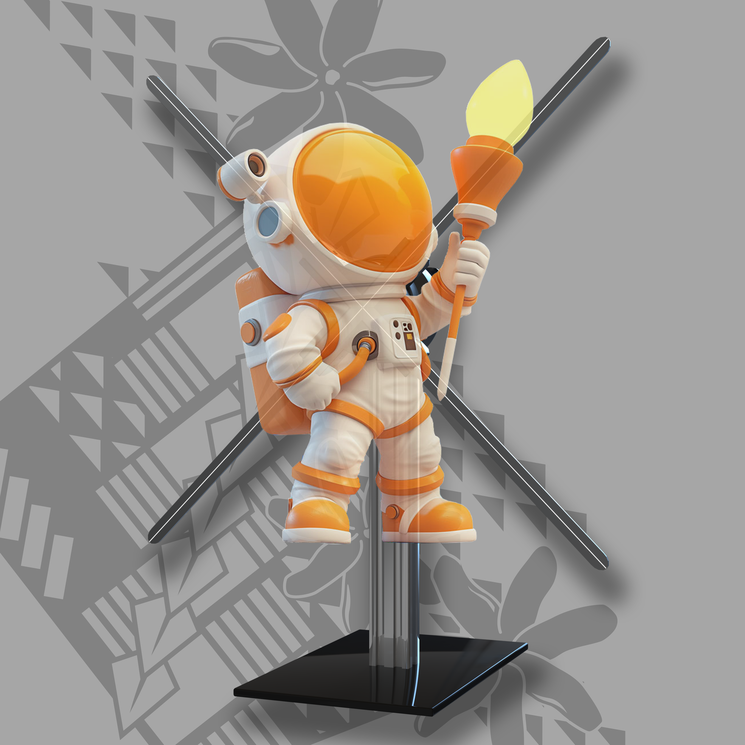 15" stand desktop for Hologram fan