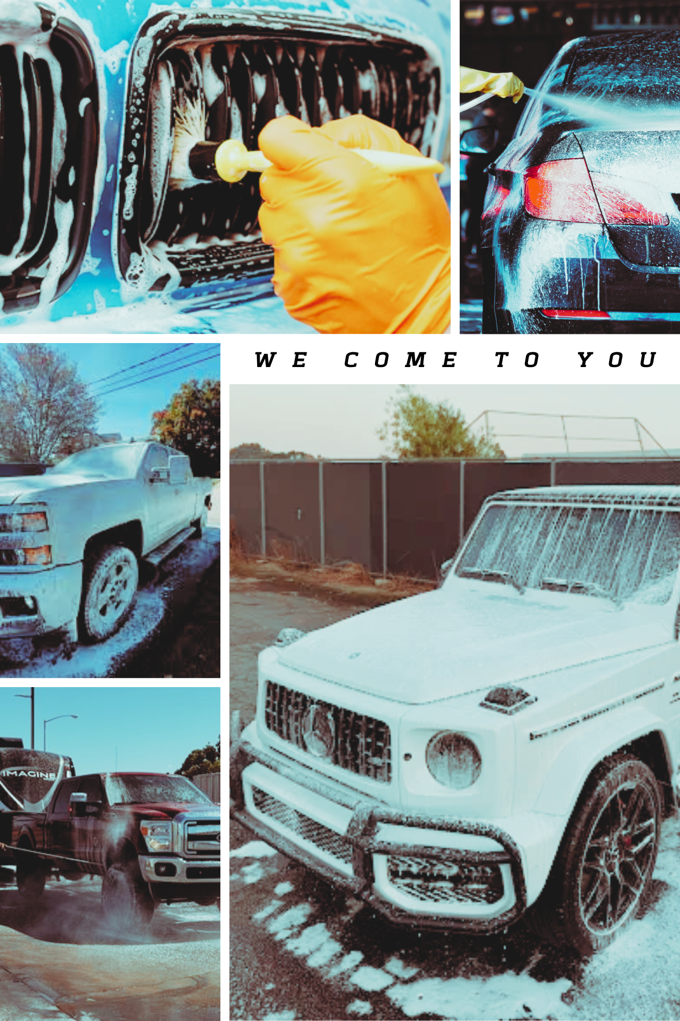 A sleek black luxury sedan car with reflective surfaces, illuminated by bright lights, positioned on a tiled floor against a black background. Keeping vehicle/cars clean and neat is our mission