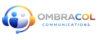 Logo of Ombrace, featuring a stylized globe with interconnected blue and orange elements and the company name.