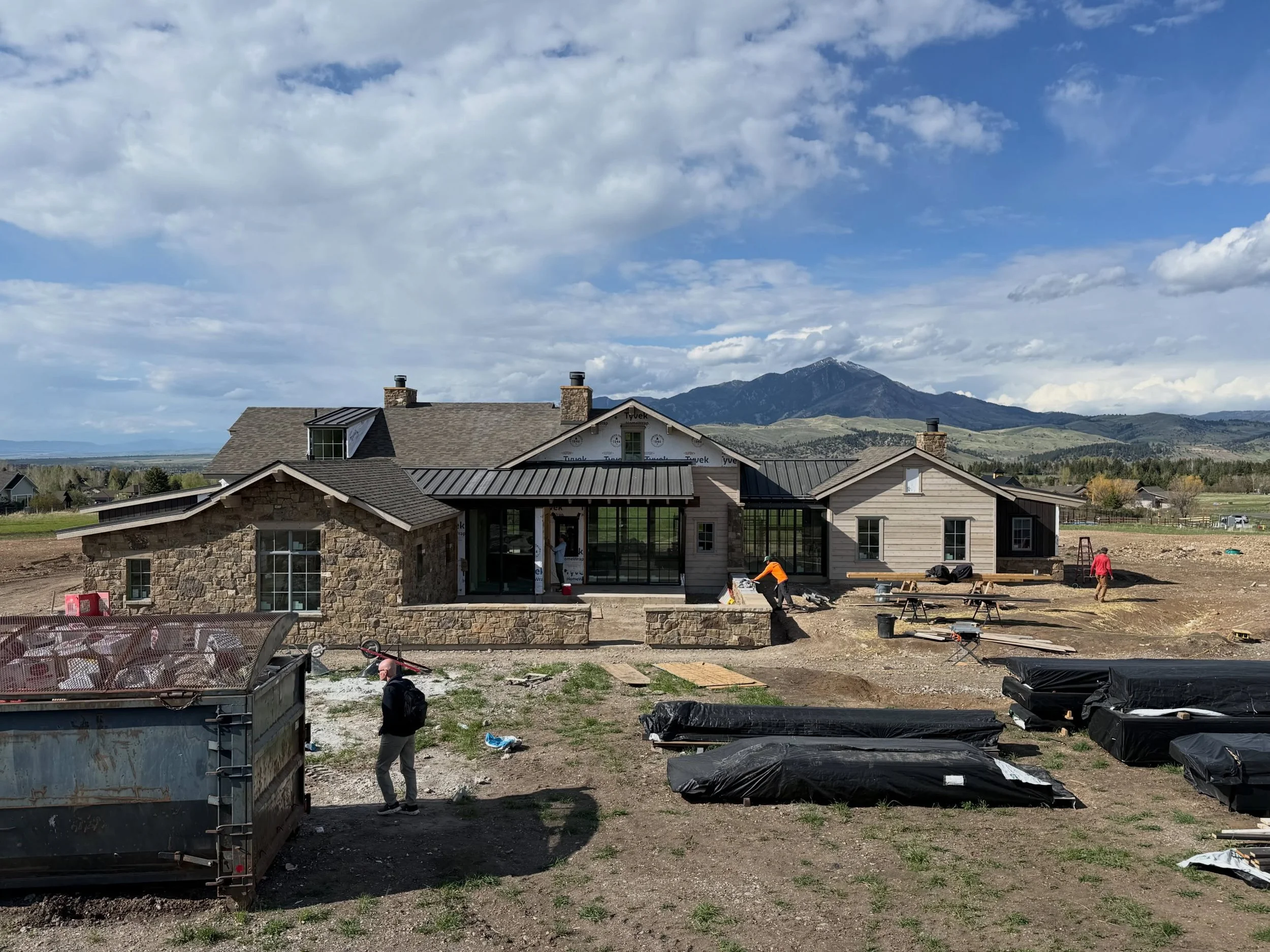 Working out the details for interior architecture at this Bozeman home.  Beams, trim, paneling and color concepts were are explored and determined.