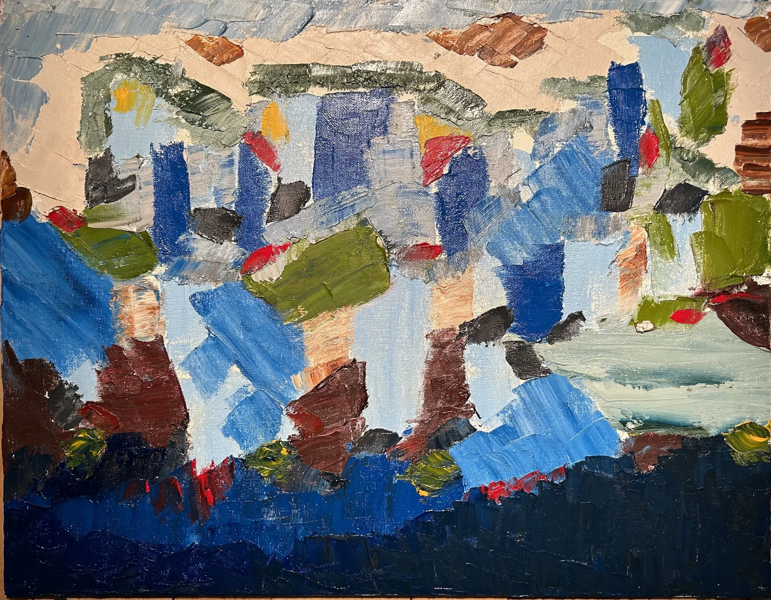 Abstract Landscape, Oil Paint