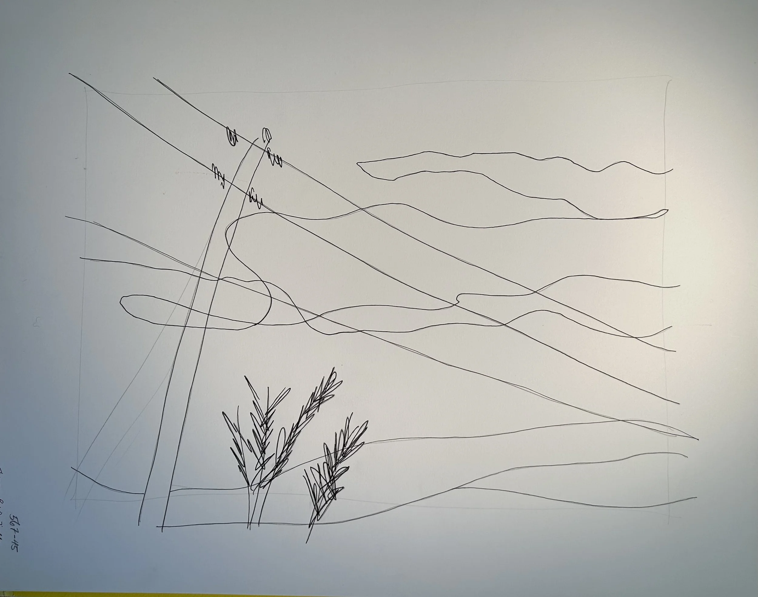 Landscape, Pen & Ink, Brunswick, NY, 2011