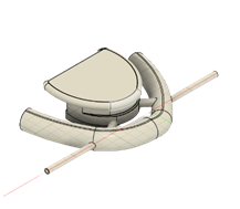 A computer mouse with an ergonomic curved design and a wireless charging pad