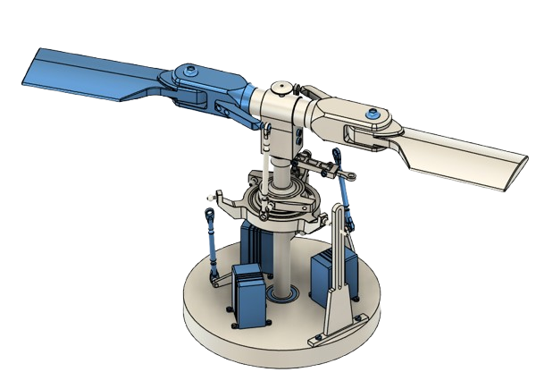 A detailed technical diagram of a robotic arm with multiple joints and segments, mounted on a circular base with supporting structures.