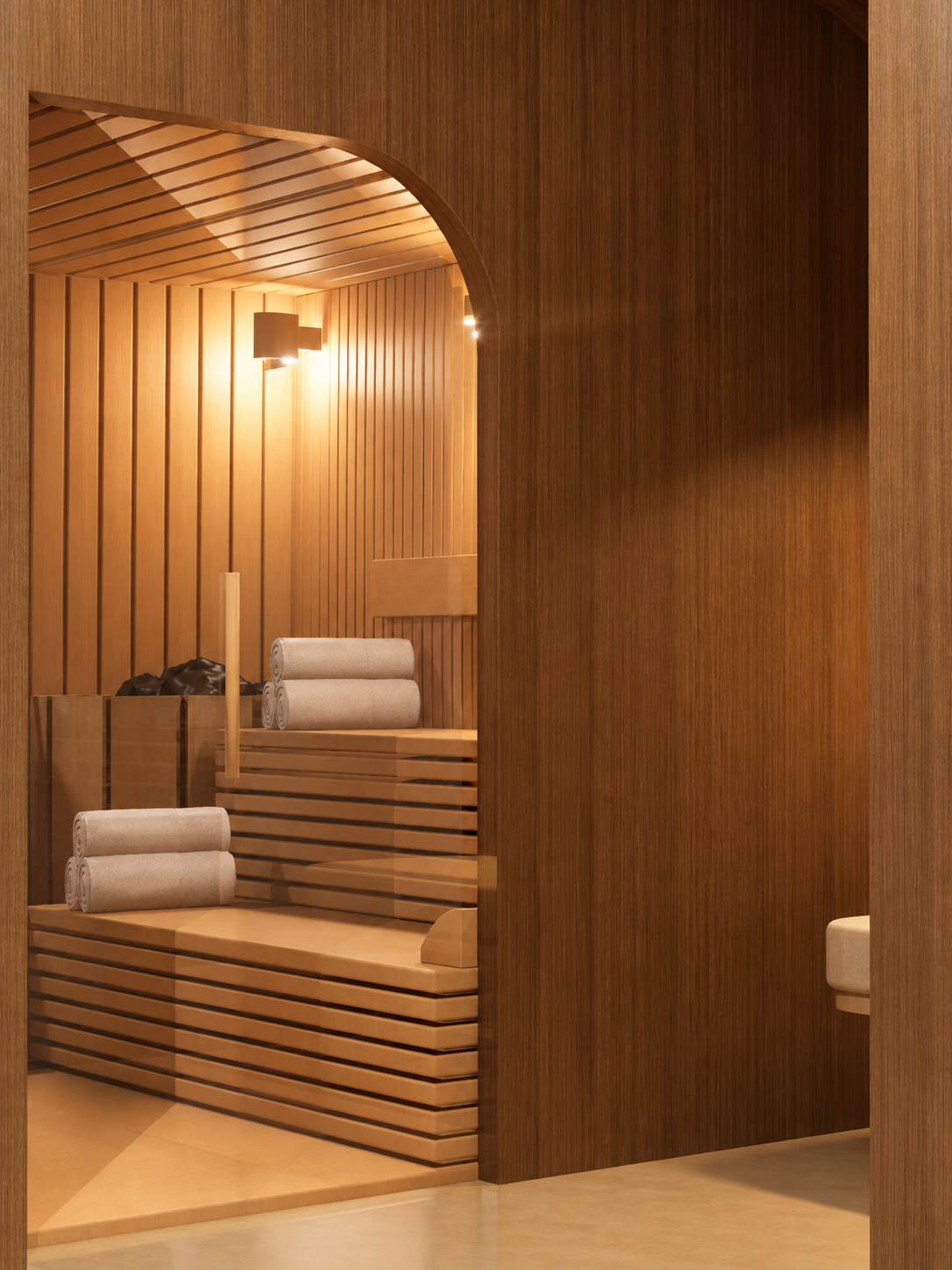 Sauna de Madeira com Luz Dourada.png