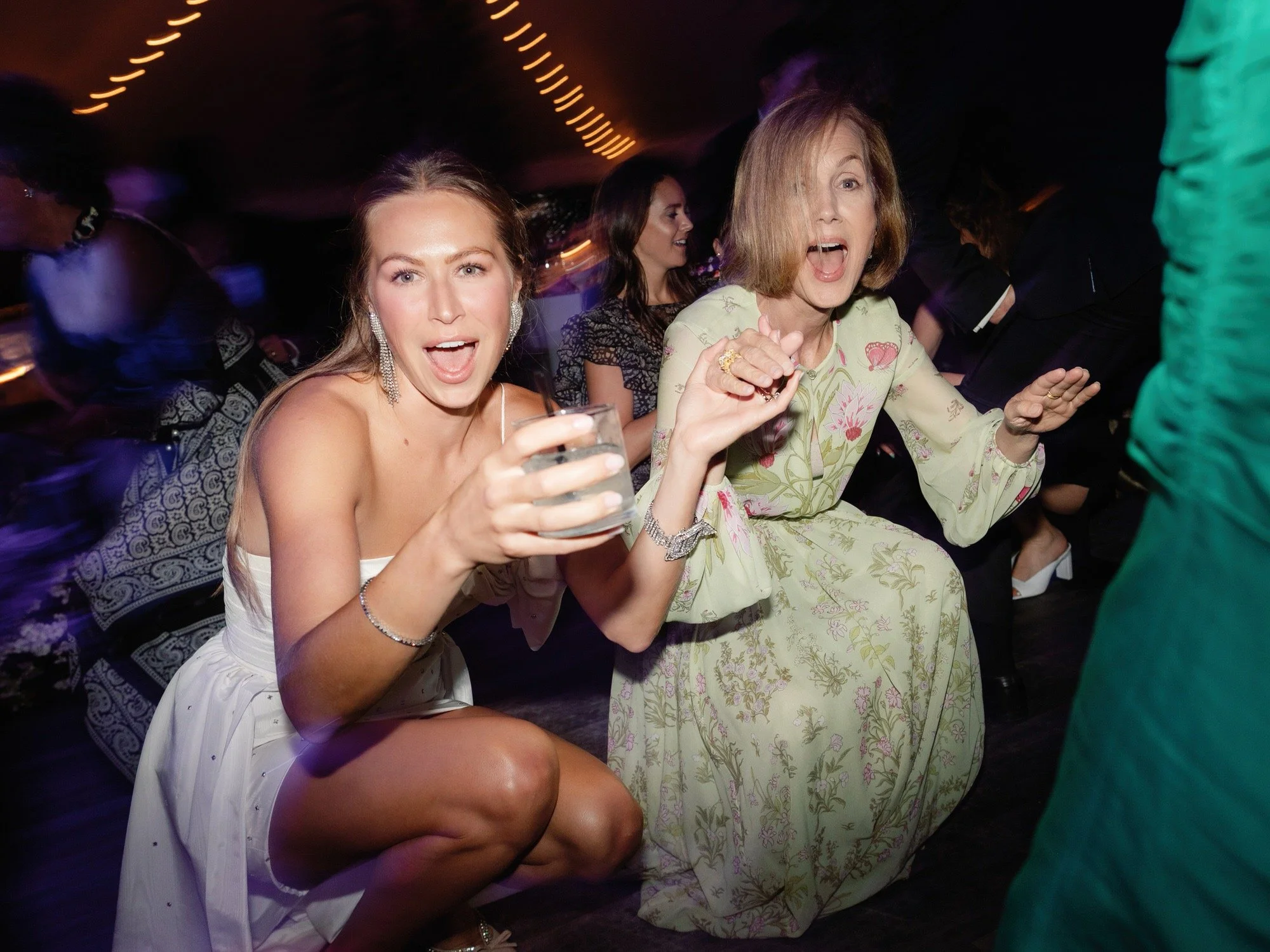 Olivia dances with mom on the floor during the lively reception at the Ausable Club in the Adirondacks