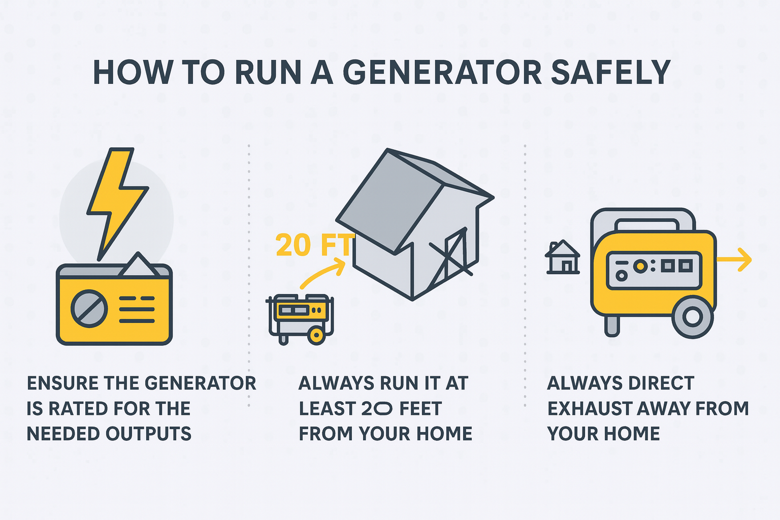 How to Run a Portable Generator Safely
