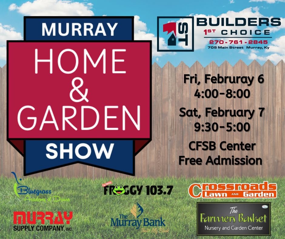 Come find us next weekend at the Murray Home and Garden Show! We will be in booth 27 on the upper level next to concourse D. Show runs Friday 4-8 and Saturday 9:30-5. See you soon!