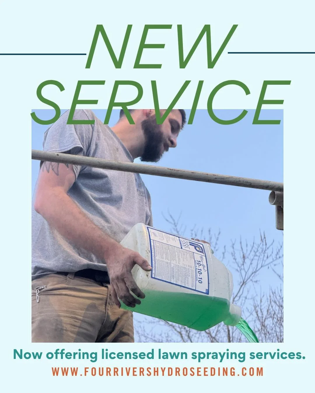 Take your lawn to the next level 🌱 Add our spraying service to your hydroseeding project for stronger, healthier growth.