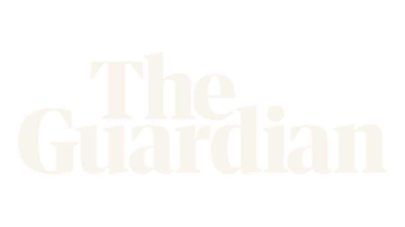 Text reading "The Guardian" in white font on a black background.
