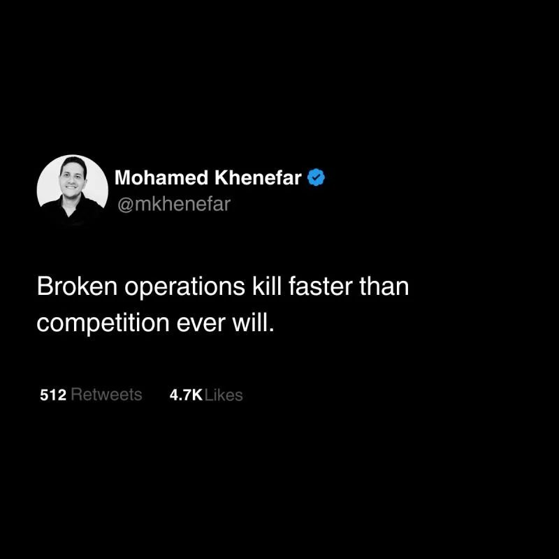 The silent killer is broken operations
