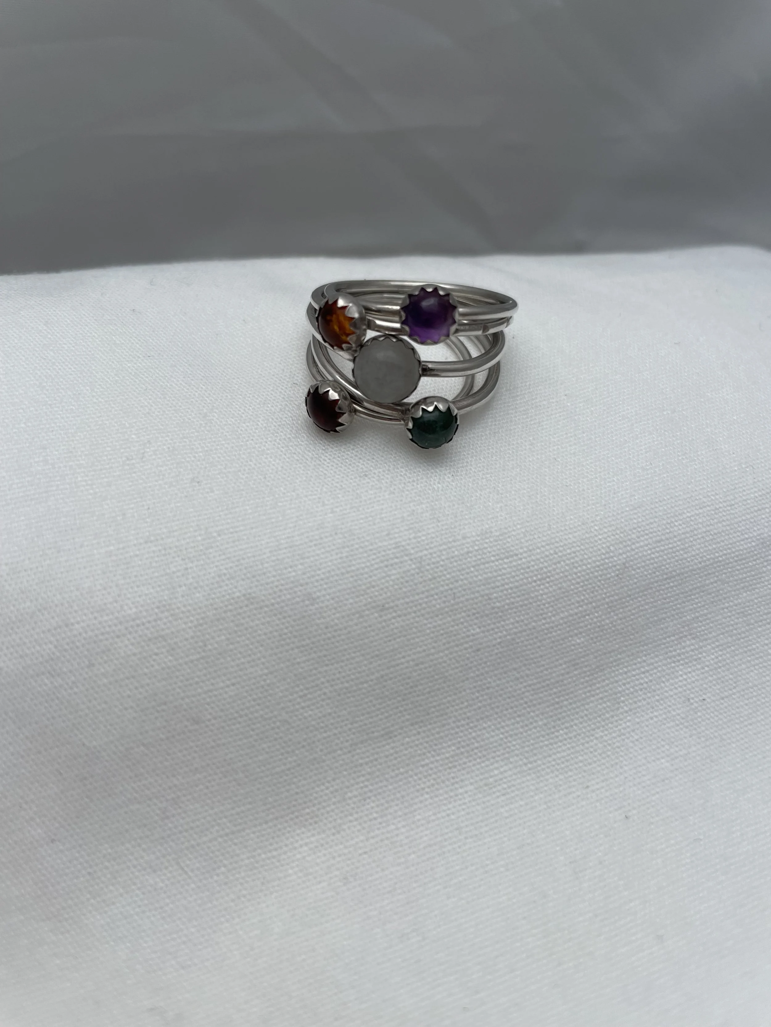 🍃 Gemstone Harmony Rings