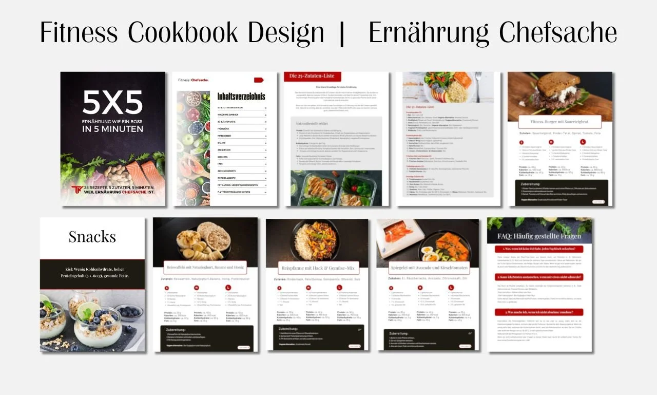 Cookbook &amp; Nutrition Ebook Design for a Fitness Education Brand