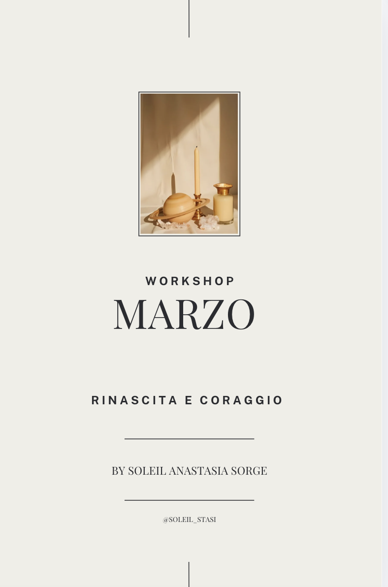 Manuale 3 — rinascita e coraggio (Marzo)