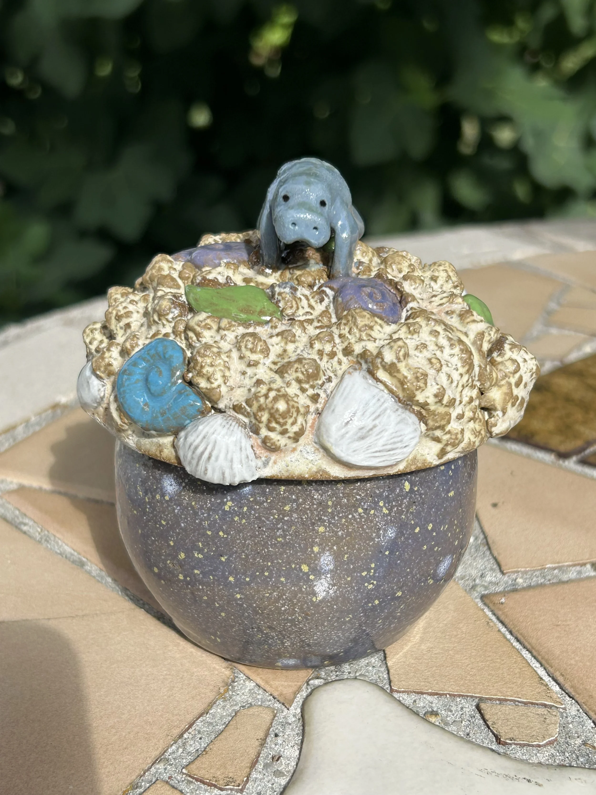 Manatee Ocean Acorn Jar