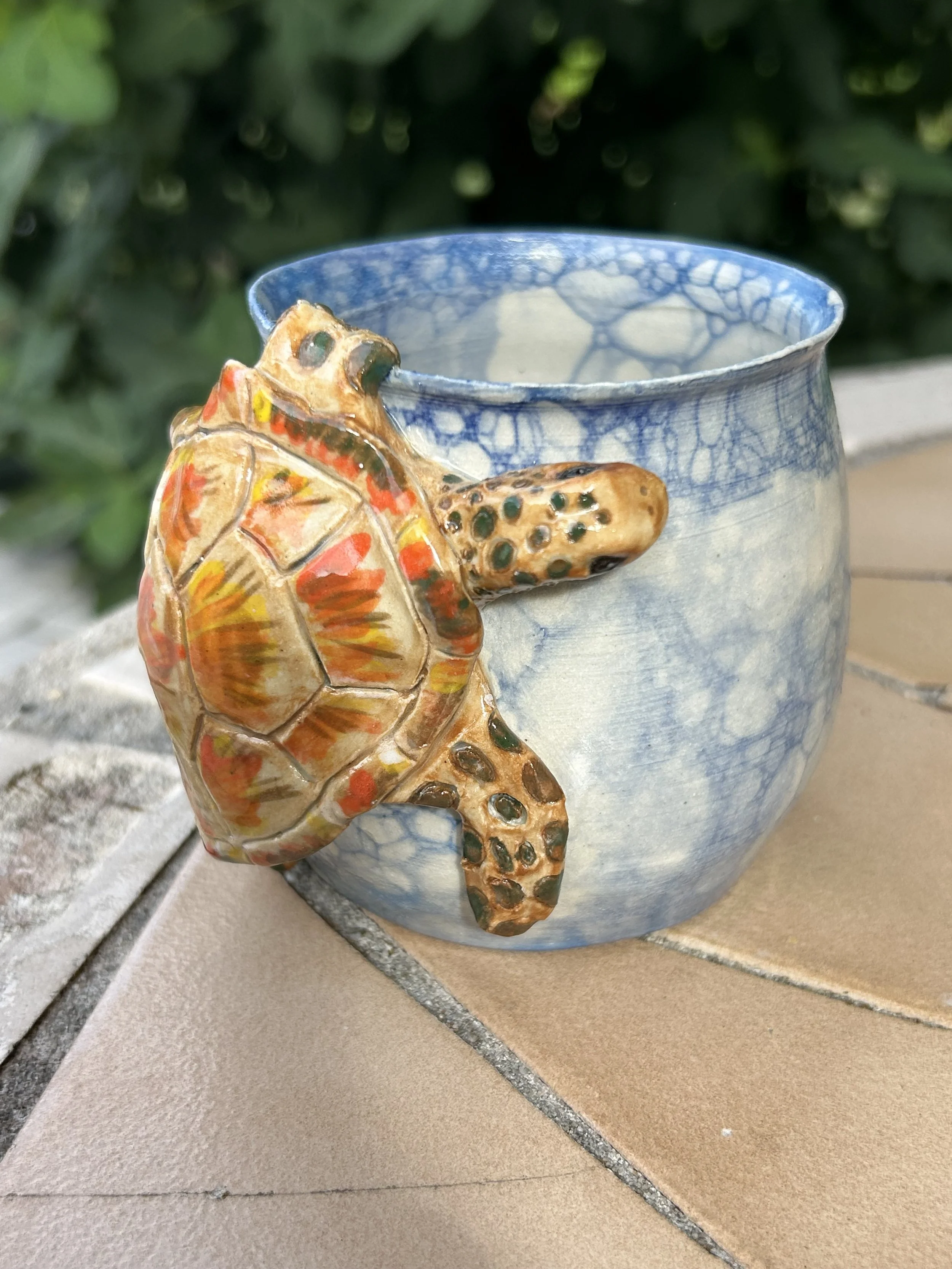 Sea Turtle Bubble Glaze Cup
